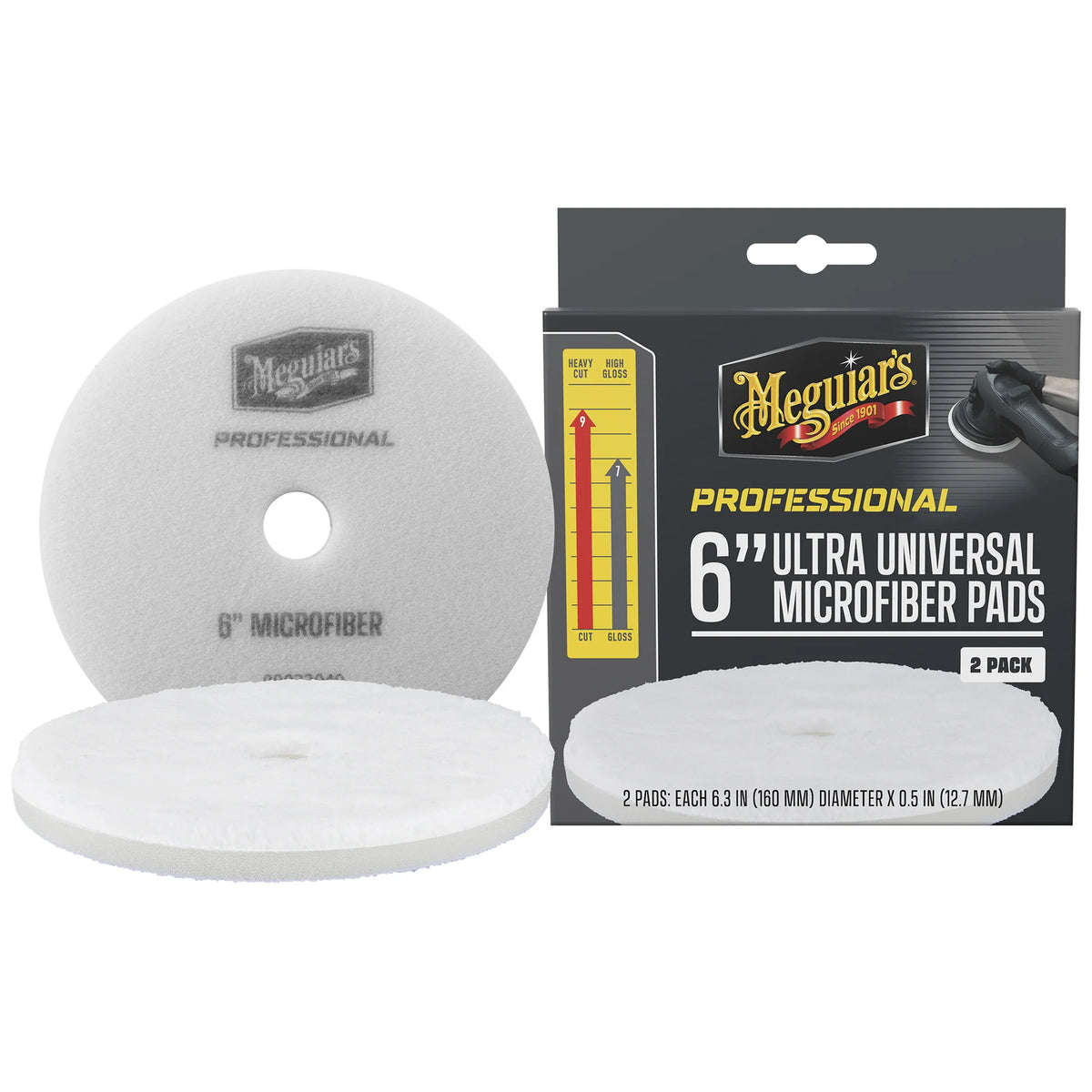 Meguiar's Professional Ultra Universal Microfiber Pads - 6 inch (2-Pack)